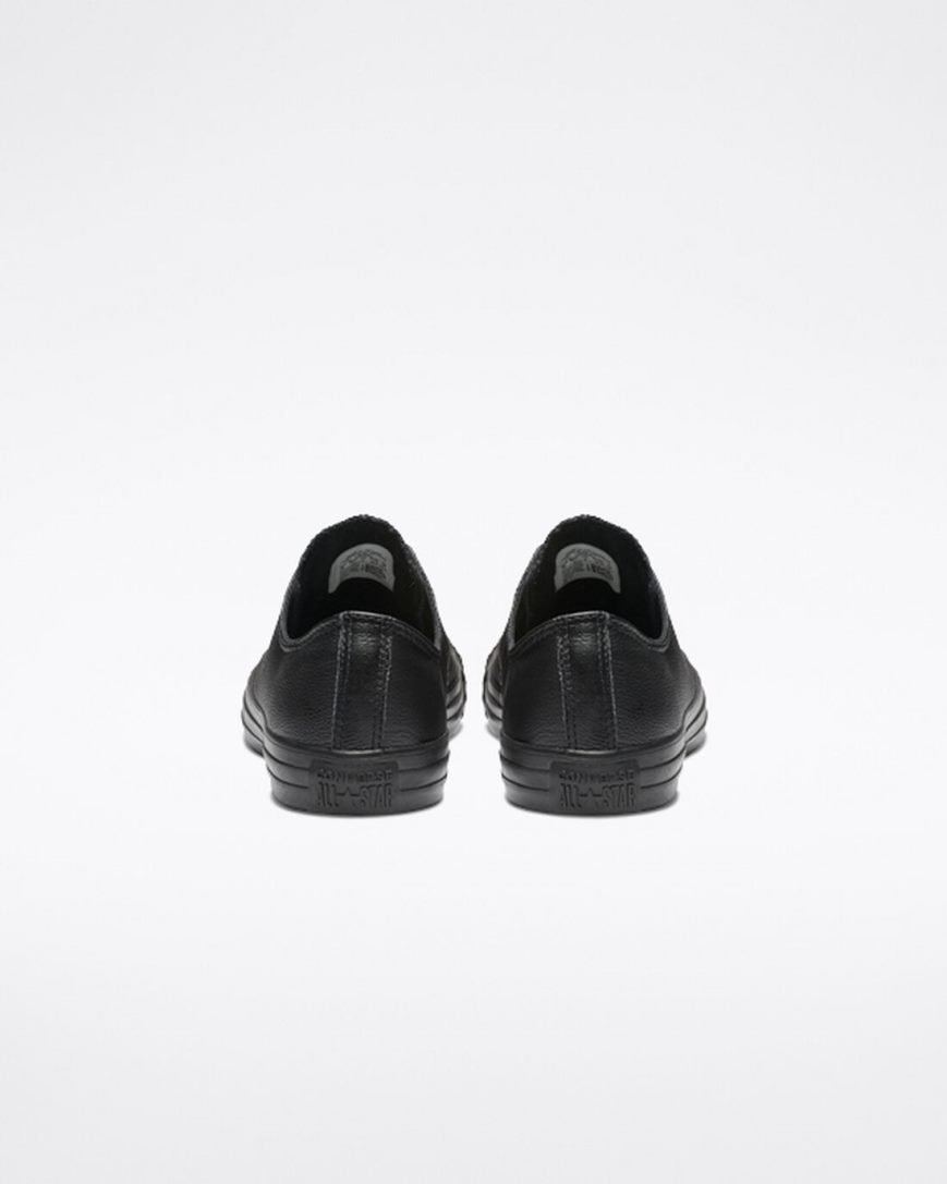 Women's Converse Chuck Taylor All Star Leather Low Top Shoes Black | AU 0CE19D